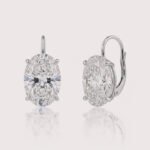 3.08ctw Oval Cut IGI Certified CVD Lab Diamond Drop Earrings in 18K Gold – Elegant Solitaire Studs
