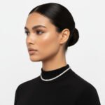 16 Inch 8.50ctw Round & 1ct Emerald Cut IGI Certified CVD Lab-Grown Diamond Tennis Necklace in 18K Gold – Modern Centerpiece Choker