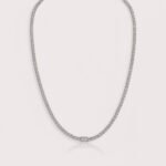 16 Inch 8.50ctw Round & 1ct Emerald Cut IGI Certified CVD Lab-Grown Diamond Tennis Necklace in 18K Gold – Modern Centerpiece Choker