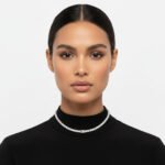 16 Inch 8.50ctw Round & 1ct Emerald Cut IGI Certified CVD Lab-Grown Diamond Tennis Necklace in 18K Gold – Modern Centerpiece Choker