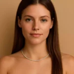 16 Inch 7.50ctw Round Cut IGI Certified CVD Lab-Grown Diamond Tennis Necklace in 18K Gold – Classic Bridal Choker