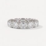 Oval Cut 4–6ctw IGI Certified CVD Lab Diamond Eternity Band in 10K Gold – Full Eternity Ring for Women