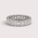 4.50–7 CTW Emerald Cut IGI Certified Lab Diamond Eternity Band in 10K Gold