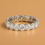 Round Cut 3–5.50ctw IGI Certified CVD Lab Diamond Eternity Band in 10K Gold – Classic Prong Set Ring