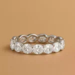 Oval Cut 4–6ctw IGI Certified CVD Lab Diamond Eternity Band in 10K Gold – Full Eternity Ring for Women