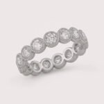 Milgrain Bezel Set 3–7ctw IGI Certified CVD Lab Diamond Eternity Band in 10K Gold – Round Cut Full Eternity Ring