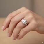 Emerald Cut 4.01ct Lab Grown Diamond Ring with Trapezoid Side Stones – 10K/14K/18K Gold – IGI Certified