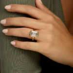 5.28ct Emerald Cut Bezel Set Lab Grown Diamond Engagement Ring in 10K/14K/18K Gold – IGI Certified