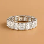 5.25–7.50 CTW Asscher Cut IGI Certified Lab Diamond Eternity Band in 10K Gold – Bold Statement Ring