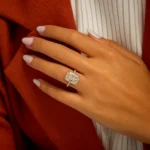 5.03ct EF VS1 IGI Certified Radiant Cut Lab Diamond Engagement Ring with 0.18ctw Accent Stones in 14K Gold – Pavé Band Setting