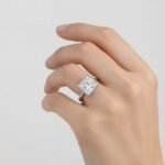4.82ct EF VS1 IGI Certified Princess Cut Lab Diamond Engagement Ring in 14K Gold – Bezel Set Modern Solitaire
