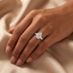 4.98ct EF VS1 IGI Certified Pear Cut Lab Diamond Engagement Ring in 14K Gold – Three Stone with Tapered Baguettes