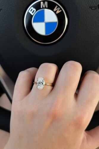 2 Carat Oval Cut Lab Grown Diamond Engagement Ring in 14K White Gold – EF Color VS1 Clarity – Certified Ethical Fine Jewelry photo review
