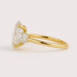 Beyoncé Inspired 3ct Emerald Cut Lab Diamond Engagement Ring with Split Shank – IGI Certified Gold Ring