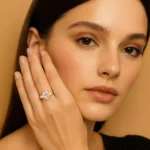 2 Carat Oval Cut Lab Grown Diamond Engagement Ring with Pear Side Stones in 10K/14K/18K Gold – IGI Certified