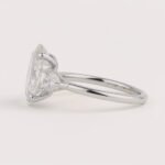 Beyoncé Inspired 3ct Emerald Cut Lab Diamond Engagement Ring with Split Shank – IGI Certified Gold Ring