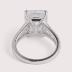 Beyoncé Inspired 3ct Emerald Cut Lab Diamond Engagement Ring with Split Shank – IGI Certified Gold Ring
