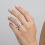 5.00 Ct Emerald Cut CVD Diamond Engagement Ring with Baguette Band in 14K Gold – IGI Certified