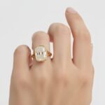 8 Carat Old Mine Cut Bezel Set Lab Diamond Engagement Ring in 10K/14K/18K Gold – IGI Certified CVD Diamond