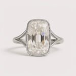 8 Carat Old Mine Cut Bezel Set Lab Diamond Engagement Ring in 10K/14K/18K Gold – IGI Certified CVD Diamond