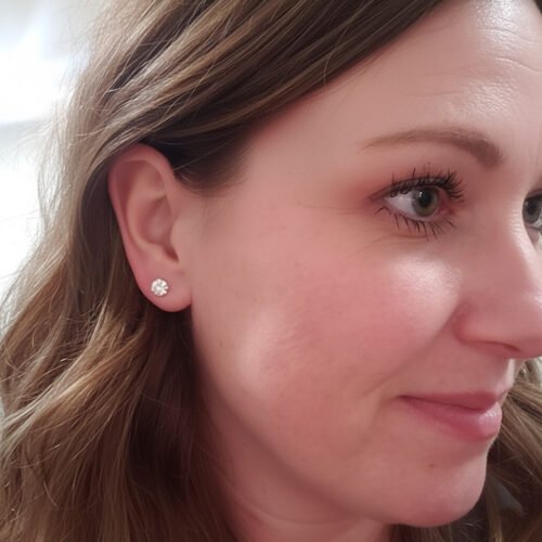 1ct Each Round Cut IGI Certified CVD Lab Diamond Solitaire Stud Earrings in 14K Gold – Total 2ct Pair photo review
