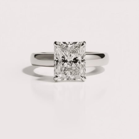 10K/14K/18K Gold 2.25ct Radiant Cut IGI Certified Diamond Engagement Ring