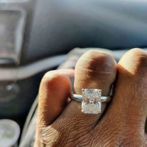 10K/14K/18K Gold 2.25ct Radiant Cut IGI Certified Diamond Engagement Ring photo review