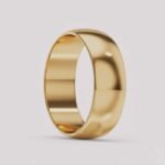 Men's 7mm Domed Gold Wedding Band | Classic Comfort Fit | High Polish