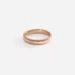 Men's 4mm Milgrain Edge Wedding Band | Solid Gold | High Polish Flat Center