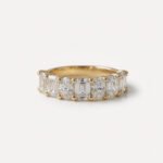 1.85 ctw Mixed Cut Lab Diamond Band | Alternating Emerald & Oval | Solid Gold