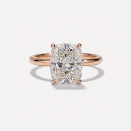 3.55 CT Elongated Cushion Cut Moissanite Solitaire Ring in 925 Silver | DE VVS1