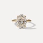 5.12 CT Oval Cut Moissanite Solitaire Ring in 925 Silver | DE VVS1 Minimal Engagement Ring