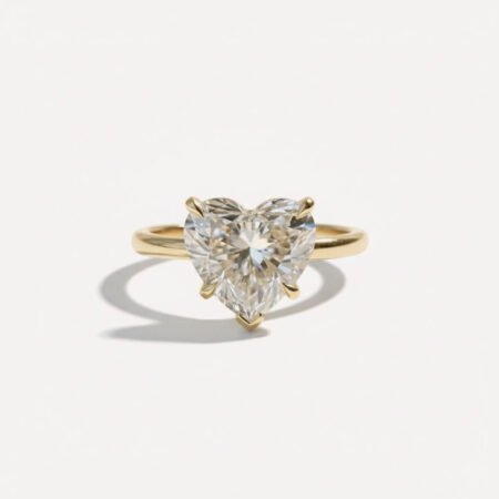 4.88ct Heart Cut Moissanite Solitaire Ring in Silver | Romantic Engagement Ring