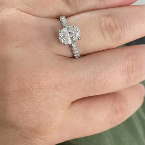 2.03ct Oval Cut Lab Diamond Ring in 14K Gold, IGI Certified photo review