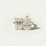 Pear & Emerald Cut Lab Grown Diamond Toi et Moi Engagement Ring 4.51 CT IGI Certified E VVS1 | 14K White/Rose/Yellow Gold