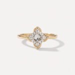 3.42 Ct IGI Certified Princess Cut Lab Grown Diamond Ring | Cathedral Setting | Custom 14K Gold Ring