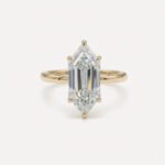 3.35 Ct Marquise Step Cut Lab Grown Diamond Engagement Ring Solitaire 14K Gold Certified FG VS1