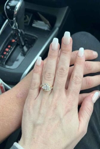 2.04 Ct Marquise Cut Lab Grown Diamond Engagement Ring Bypass Baguette Wrap 14K Gold IGI Certified E VVS1 photo review