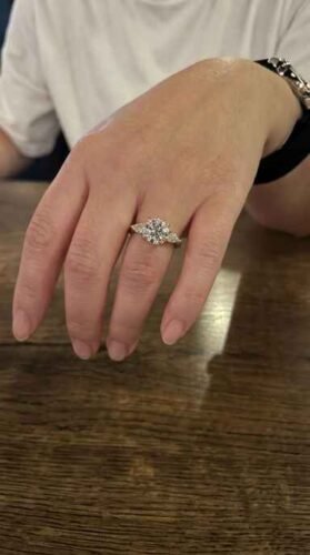 Click to view full screen 1.50 Carat Round Cut E/VS1 IGI Certified Lab Grown Diamond Engagement Ring in 14K Gold photo review